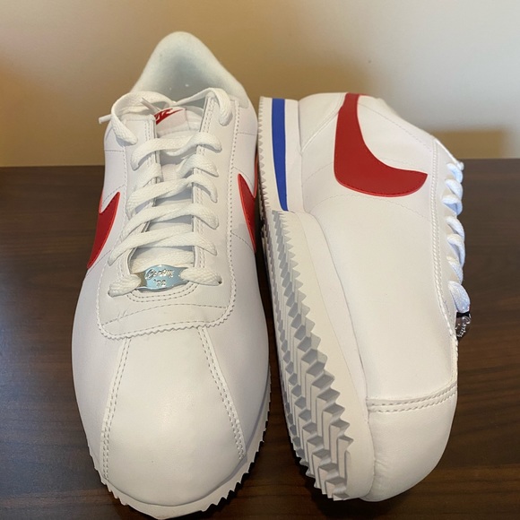 Mens Nike Cortez Basic Leather 819719-103 red - Picture 3 of 5